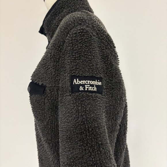 Abercrombie & Fitch Men's Fleece Jacket In Gray Size S - Picture 3 of 7